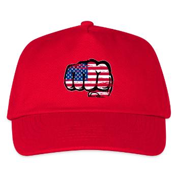 USA Flagge Hand Faust used - Kinder Basecap - Rot - Vorne