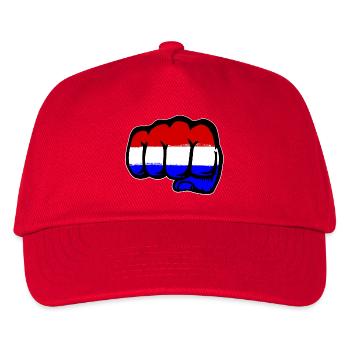 Holland Flagge Hand Faust - Kinder Basecap - Rot - Vorne