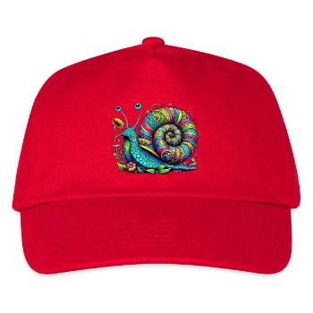 Schnecke - Kinder Basecap - Rot - Vorne