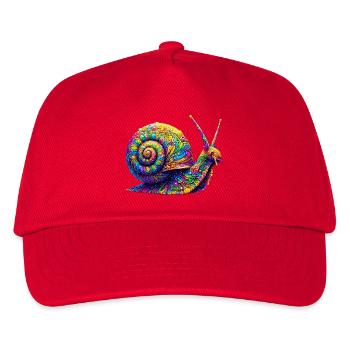 Schnecke - Kinder Basecap - Rot - Vorne