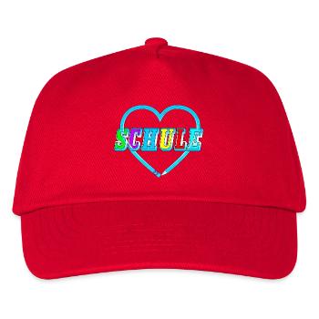 Pencil Heart School Font Blue Back to School - Kids’ Baseball Cap - red - Front