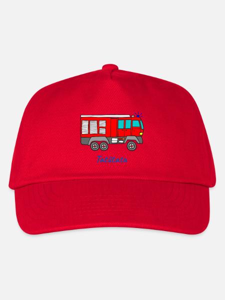 Feuerwehr Feuerwehrauto Tatütata Kinderfeuerwehr - Kinder Basecap - Rot