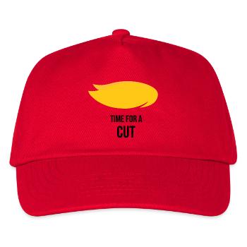 Time for a cut - Kids’ Baseball Cap - red - Front