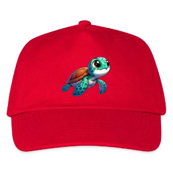 Schildkröte - Kinder Basecap - Rot - Vorne