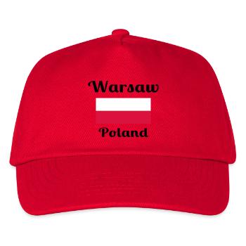 Warschau, Polen - Stilvolle Drucke - Kinder Basecap - Rot - Vorne
