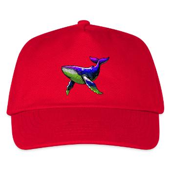 Whale - Kids’ Baseball Cap - red - Front