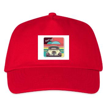 passende Sticker-Designs "Never Stop Dreaming" - Kinder Basecap - Rot - Vorne