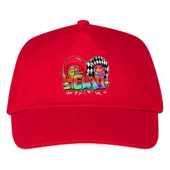 Helau Fastnacht Fasching Karneval Kostüm Jeck - Kinder Basecap - Rot - Vorne