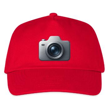Foto Kamera 3D Icon - Kinder Basecap - Rot - Vorne
