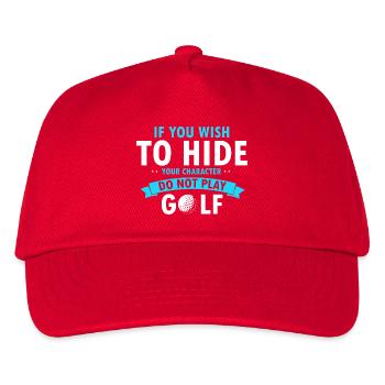 Le golf révèle le caractère d'un joueur honnête et humour - Casquette de baseball Enfant - rouge - Devant