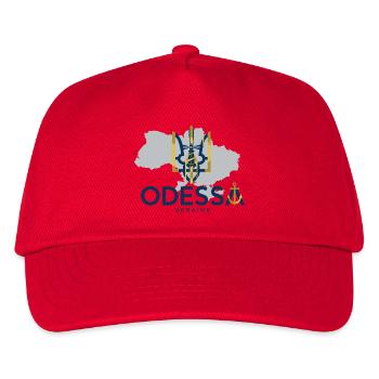 Ukrainisches Emblem des Leuchtturms von Odessa - Kinder Basecap - Rot - Vorne
