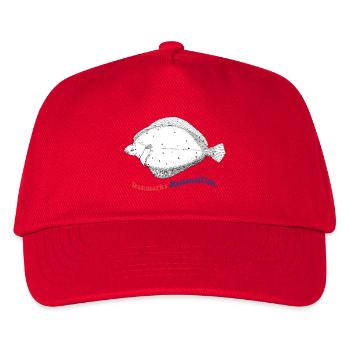 Dänemarks nationale Fisch-Rüben-Spaette - Kinder Basecap - Rot - Vorne