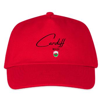 Elegantes Design Cardiff, walisischer Stolz - Kinder Basecap - Rot - Vorne