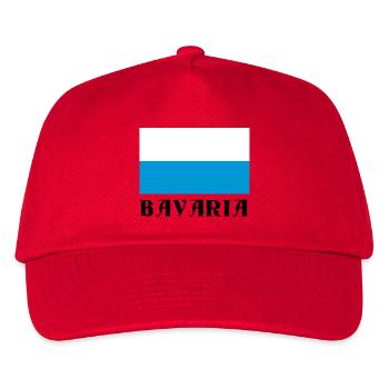 Ligne horizontale blanc-bleu-noir - Casquette de baseball Enfant - rouge - Devant