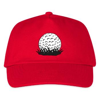 Golfball - Kinder Basecap - Rot - Vorne