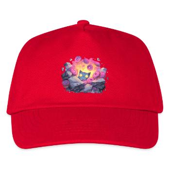 Grotte de Donut en Cristal de Chat en lumière néon - Casquette de baseball Enfant - rouge - Devant