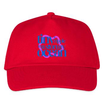 Tiny ripple in a stormy ocean (pink background) - Kinder Basecap - Rot - Vorne