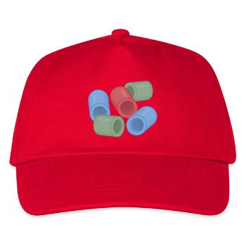 Abstract Color Capsules Ironing Beads - Kids’ Baseball Cap - red - Front