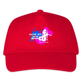Master with guitar - Blau Pink Weiß - Kinder Basecap - Rot - Vorne
