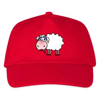 Kuschelschaf mit Herzanhänger - Kinder Basecap - Rot - Vorne