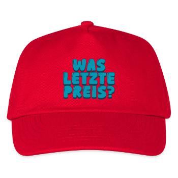 was letzte preis - Kinder Basecap - Rot - Vorne