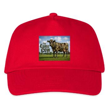 Camo cow in meadow - Kids’ Baseball Cap - red - Front