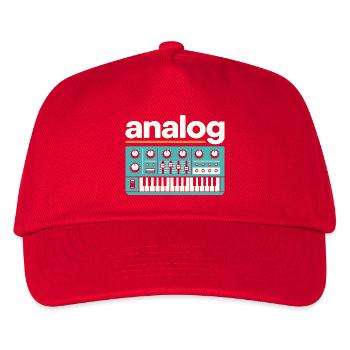 Analoger Synthesizer Retro Music - Kinder Basecap - Rot - Vorne