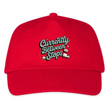Zwischen Stopps | Postboten Zusteller Humor - Kinder Basecap - Rot - Vorne
