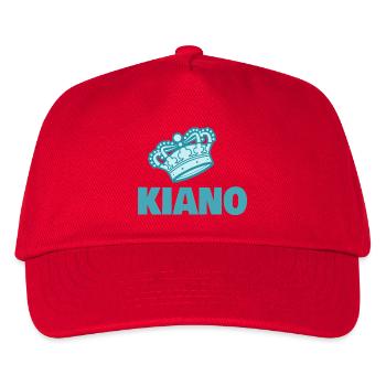 Geschenk für Kiano - Kinder Basecap - Rot - Vorne