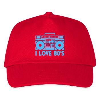 80s Boombox Statement - Kids’ Baseball Cap - red - Front