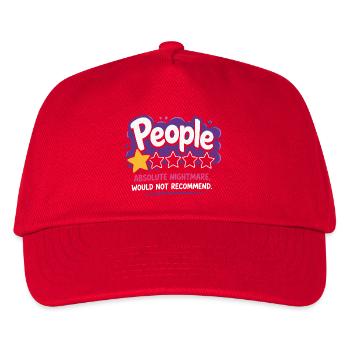 People Absoluter Albtraum Spruch - Kinder Basecap - Rot - Vorne