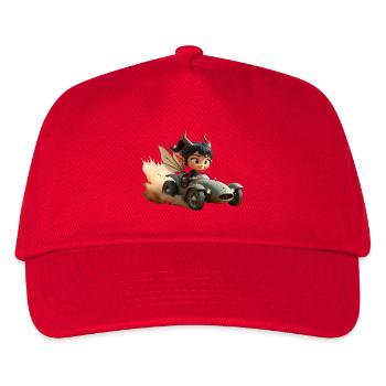 Abenteuerkobold im Sandwagen - Kinder Basecap - Rot - Vorne