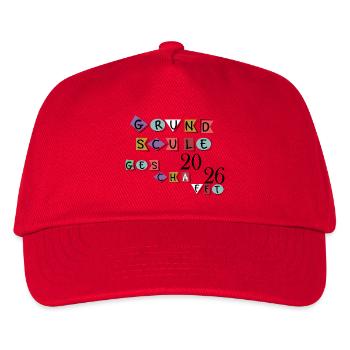Grundschule geschafft - Kinder Basecap - Rot - Vorne