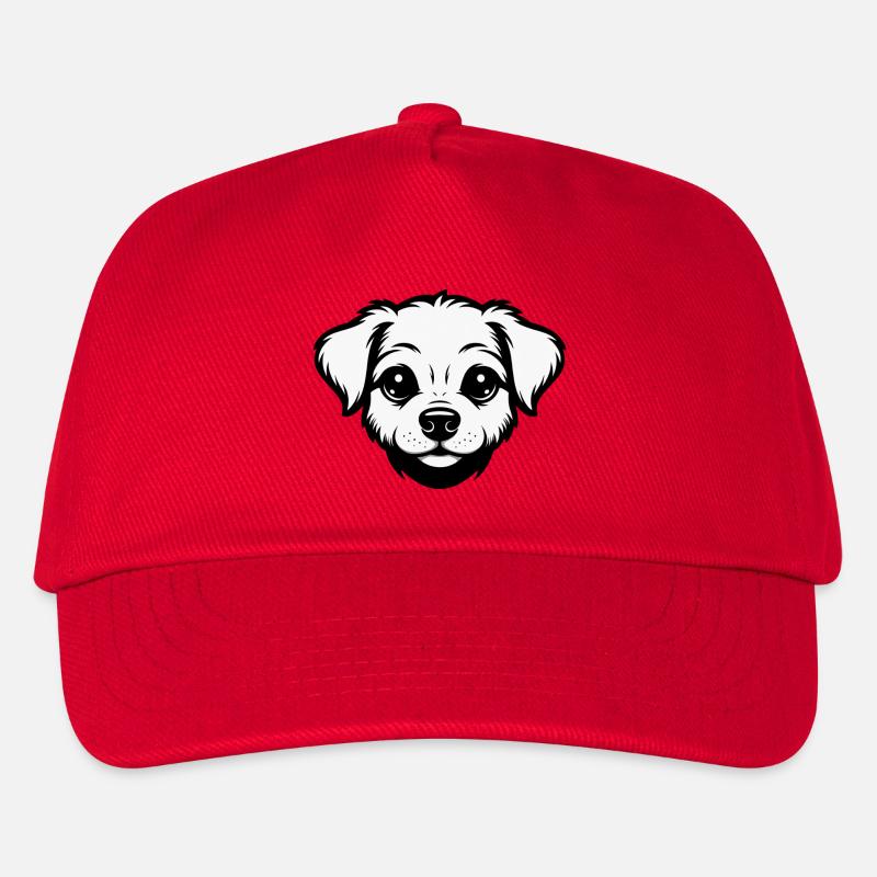 Süßes Welpen Design - Kinder Basecap - Rot