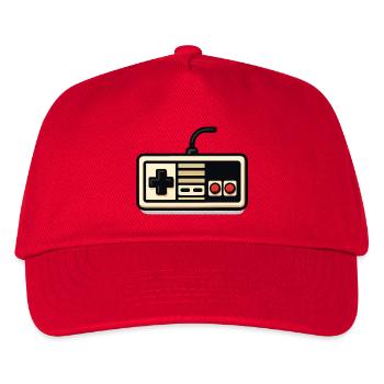 Retro-NES-Controller-Design - Kinder Basecap - Rot - Vorne