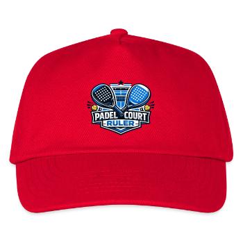 Padel Court Ruler Logo - Kids’ Baseball Cap - red - Front