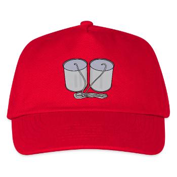 Blechdosen-Telefon - Kinder Basecap - Rot - Vorne