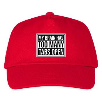 My Brain Has Too Many Tabs Open Lustig Grübeln - Kids’ Baseball Cap - red - Front