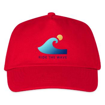 Wellenreiter am Sonnenaufgang - Kinder Basecap - Rot - Vorne