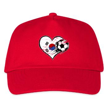 Flag football sud-coréen avec le cœur utilisé - Casquette de baseball Enfant - rouge - Devant