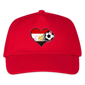 Flag football égyptien avec le cœur utilisé - Casquette de baseball Enfant - rouge - Devant