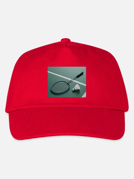 Raquet et navette de badminton - Casquette de baseball Enfant - rouge
