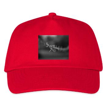 Stacheldraht Monochrom - Kinder Basecap - Rot - Vorne