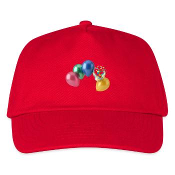Bunte Luftballons - Kinder Basecap - Rot - Vorne