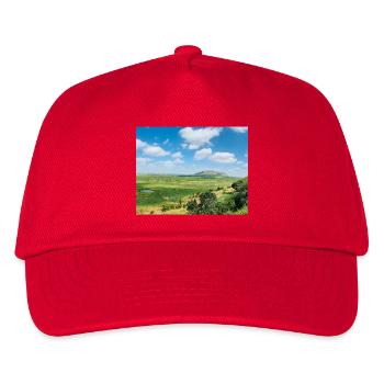 Steppenlandschaft mit See - Kinder Basecap - Rot - Vorne