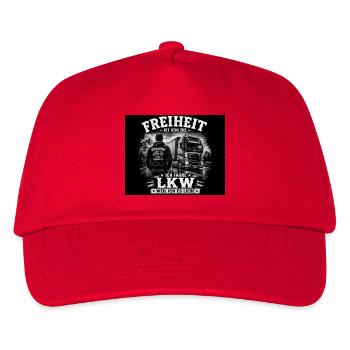 Freiheit auf Rädern: LKW-Liebe - Kinder Basecap - Rot - Vorne