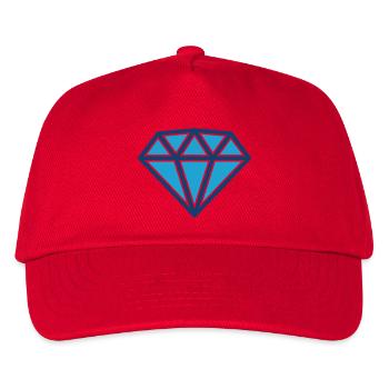 Blue Diamond Gem-Ikone für luxuriöses Branding-Design - Kinder Basecap - Rot - Vorne