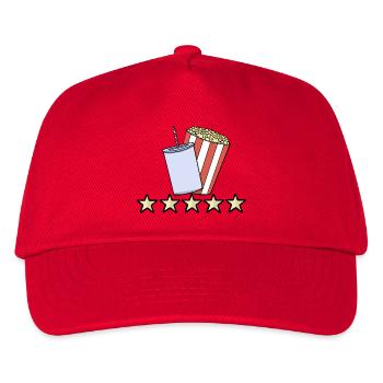 5 Star Movie Night Cinema Popcorn And Soda Review - Kids’ Baseball Cap - red - Front