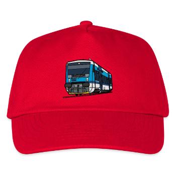 Train RegioSpider CD 841 – Linienzeichnung - Kinder Basecap - Rot - Vorne