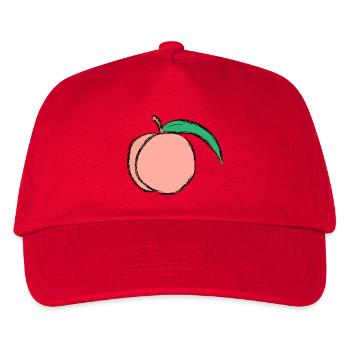 peach pfirsich veggie gemuese fruits17 - Kinder Basecap - Rot - Vorne